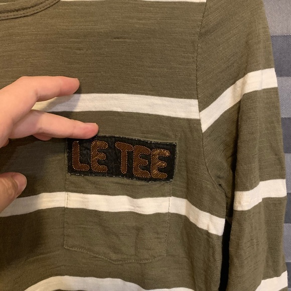 5️⃣for💲25 Banana Republic olive green striped - Picture 3 of 6